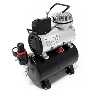 Afbeelding van Airbrush compressor AF186 met luchttank drukregelaar 4 bar automatische Start Stop