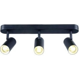Afbeelding van Slv noblo wand en plafondopbouwarmatuur triple rond 2000 3000k 22w dim to warm phase 36graden zwart 1008708