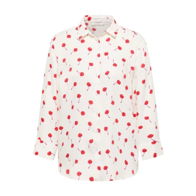 Afbeelding van Eterna Regular FIT Overhemdblouse, Dames, Maat: 42, Fuchsia
