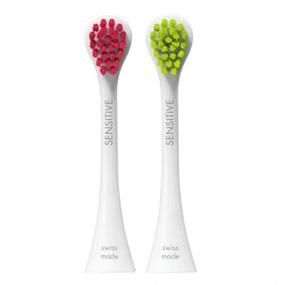 Afbeelding van Curaprox Hydrosonic Sensitive Tandenborstelkoppen voor sonische tandenborstel, duo pack, magenta/groen