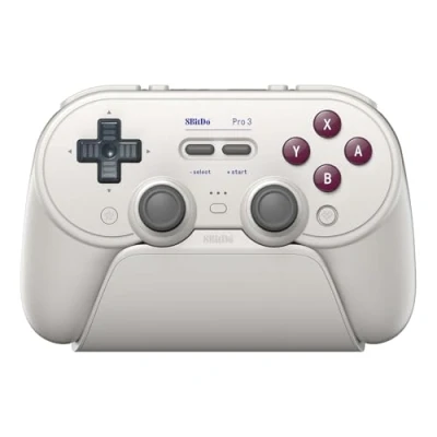 Afbeelding van 8BitDo Pro 3 draadloze gamingcontroller voor Switch 1/2 Windows, Apple, met TMR joysticks, schakelbare triggers, verwisselbare knop