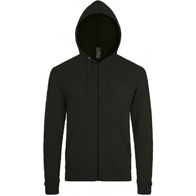 Afbeelding van SOLS Herenstenen Ritssluiting In De Vorm Van Een Gewone Hoodie (Zwart) Maat S