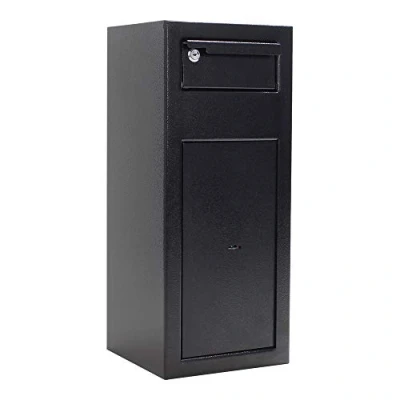 Afbeelding van Rottner Afstortkluis Cashmatic 1 Kluis met sleutelslotZwart 60x25x26cmAfstortlade apart afsluitbaar