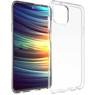Afbeelding van Motorola Edge 20 Lite Hoesje Siliconen en TPU (zacht) Accezz Softcase/Backcover Transparant Telefoonhoesje
