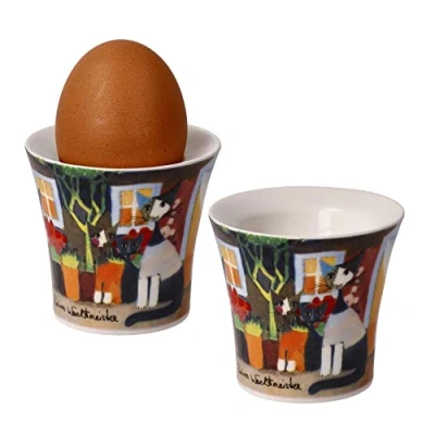 Afbeelding van Goebel Rosina Wachtmeister Eierdopjes Una bellissima giornata 2 stuks Porselein 6cm