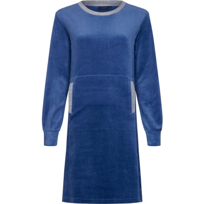 Afbeelding van Blauw velours nachthemd Pastunette Maat 44