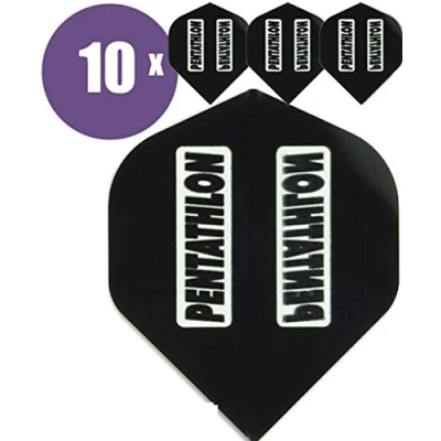 Afbeelding van ABC Darts Dart Flights Pentathlon Classic Zwart 10 sets (30 stuks)