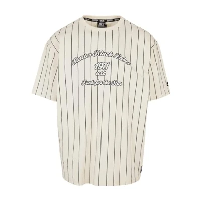 Afbeelding van Starter Pinestripe Tshirt print, Heren, Maat: Small, Palewhite