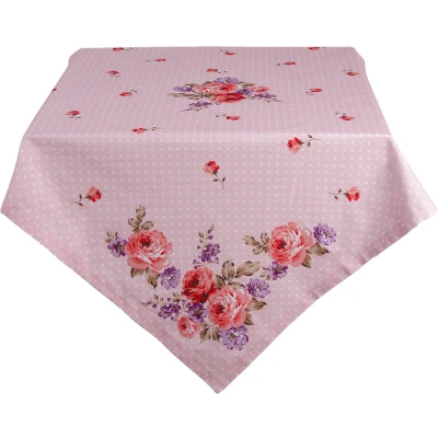 Afbeelding van Clayre &amp; Eef Roze Tafelkleed 130*180 cm DTR03