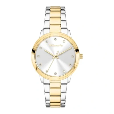Afbeelding van Tamaris Analoog kwartshorloge voor dames, met roestvrijstalen armband TT 0157 MQ, Tweekleurig.