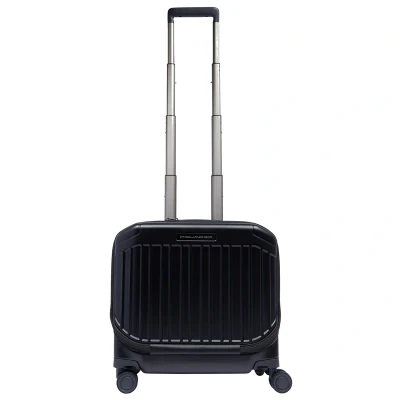 Afbeelding van Piquadro Laptoptrolley / Businesstrolley 15.6 inch Leer PQ Light Zwart