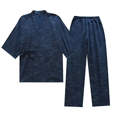 Afbeelding van Een Japans merk kimono katoenen hanfu pyjama pak voor heren in oversized taoïstische kleding Zen, Color11., L