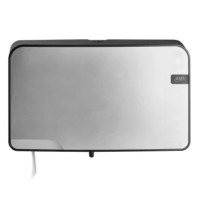 Afbeelding van Quartz silver mini jumbo duo toiletrolhouder (441097)