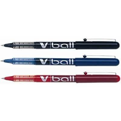Afbeelding van Pilot V Ball rollerball met vloeibare inkt 0,5 mm 3 stuks op kleur gesorteerd