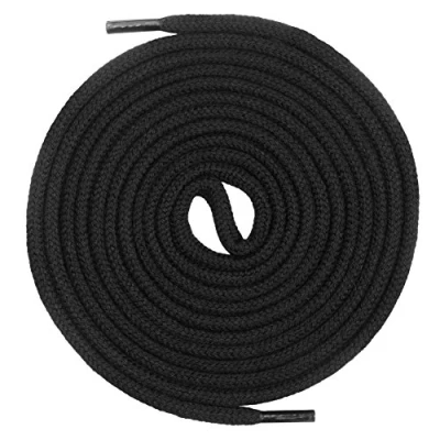 Afbeelding van Mount Swiss Ronde premium veters van 100% katoen, zeer scheurvast, kleur: zwart, lengte: 80 cm