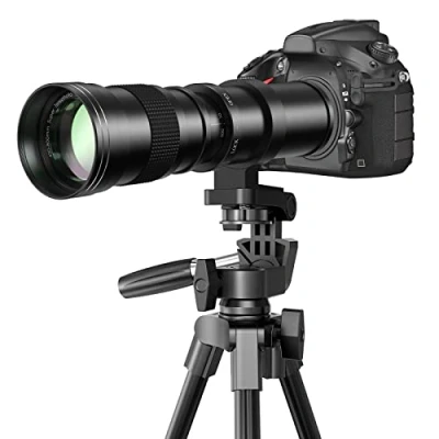 Afbeelding van Lightdow 420 800mm f/8.3 teleobjectief, handmatige zoomlens met T ring, voor Canon EOS EF Mount Rebel SL2 SL1 T3 T3i T4i T5 T5i T6 4000D 2000D 77D 7D 60D 70D 80D 5D II/III/IV 550D 650D DSLR camera