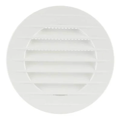 Afbeelding van MKK 17969 Ventilatierooster met insectengaas; wit, grijs, bruin, antraciet, rood (Ziegelrot); diameter: 60, 70, 80, 90, 100, 110, 120, 125, 150 en 160 mm; wit; 120 mm