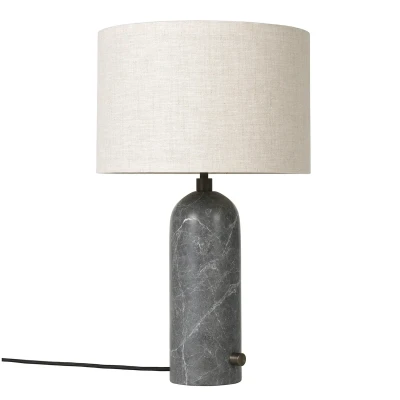 Afbeelding van GUBI Gravity S tafellamp Grijs marmer canvas