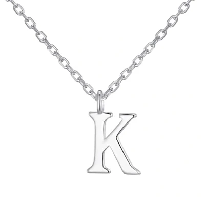Afbeelding van Philip Jones Sterling zilveren initiaal K ketting, zilver