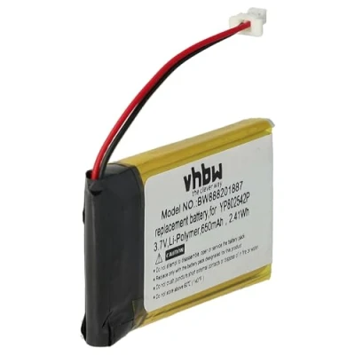 Afbeelding van vhbw Accu compatibel met Sena SMH 10S, 20S draadloze headset hoofdtelefoon (650mAh, 3,7V, Li Polymeer)