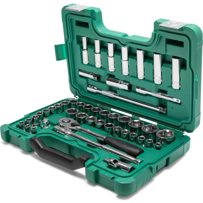 Afbeelding van SATA Doppenset met ratel 1/2&quot; 6 kant Metrisch/SAE (46 delig)