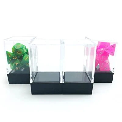 Afbeelding van Klassieke Brick Box voor RPG Dobbelstenen, Clear Plastic Dobbelstenen Doos, Baksteen Case, Transparante Verpakking, 5 stks per set
