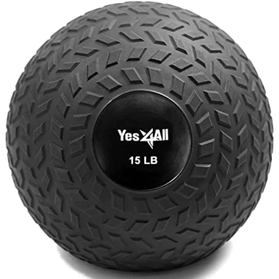 Afbeelding van Yes4All D297 Slam Ball van 6,8 kg voor kracht en crossfit training Medicine (6,8 kg, zwart)