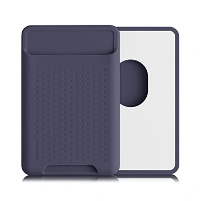 Afbeelding van kwmobile kaarthouder geschikt voor Apple iPhone 15 / 14 13 12 Series Magnetische pasjeshouder compatibel met MagSafe Creditcardhouder in donkerblauw