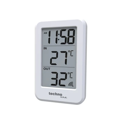 Afbeelding van Technoline thermometer WS 9172 70x110x22mm wit met 1 buitensensor 100m TL WS9172