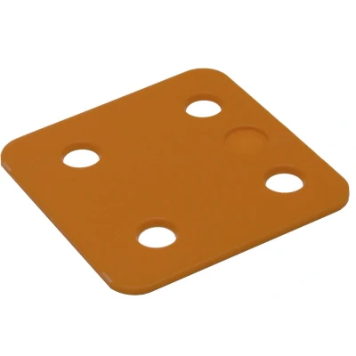 Afbeelding van Drukplaat zonder sleuf 2mm Oranje Zak 48 stuks