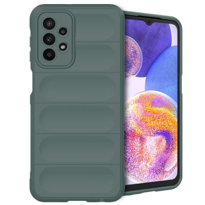 Afbeelding van Samsung Galaxy A23 (5G) Hoesje Siliconen en TPU (zacht) iMoshion Softcase/Backcover Donkergroen Telefoonhoesje