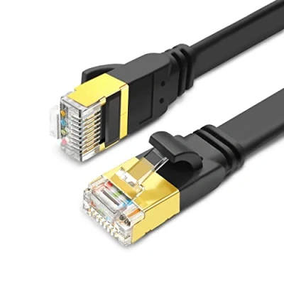 Afbeelding van Yauhody Ethernet Cable 3m Cat 8, 40Gbps 2000MHz Platte Netwerkkabel Hoge Snelheid S/FTP RJ45 Kabel Heavy Duty voor Poe, Router, Modem, PC, Switch, PS5, Smart TV Laptop (Zwart)