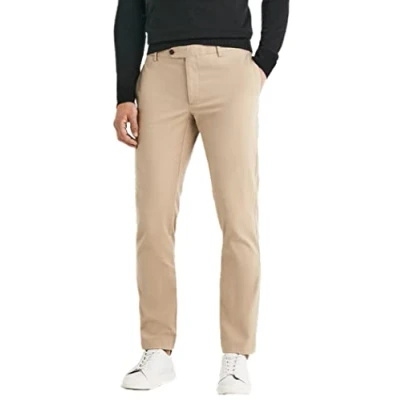 Afbeelding van Hackett London Kensington Herenbroek, slim fit chino, Bruin (Oatmeal), 32