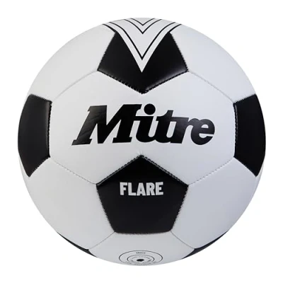 Afbeelding van Mitre Flare Recreatief Voetbal Voetbalcadeau Perfect voor kinderen, zwart/wit, 5