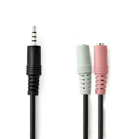 Afbeelding van 3.5 mm jack splitterkabel Nedis 0.2 meter (Stereo)