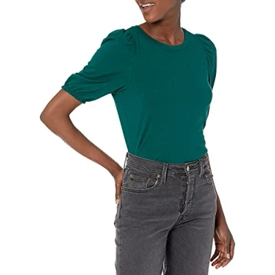 Afbeelding van Amazon Essentials Dames Classic Fit Puff T shirt met korte mouwen en ronde hals, donkergroen, XX Large