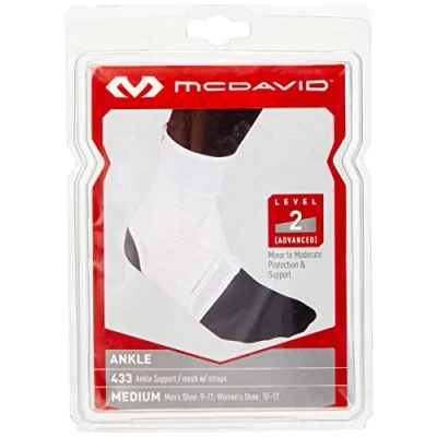 Afbeelding van McDavid 433R S enkel /enkelgewrichtbeschermer DUAL STRAP ANKLE SUPPORT, maat S, wit