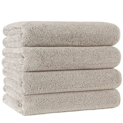 Afbeelding van Polyte Microvezel handdoek sneldrogend/niet pluizend 4 stuks beige 144,8 x 76,2 cm