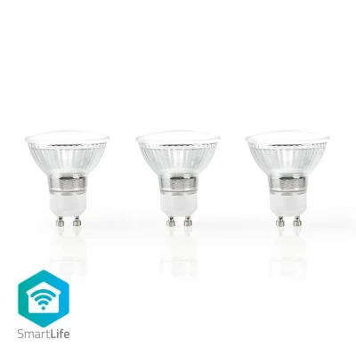 Afbeelding van Nedis Wifilw31Crgu10 Wi Fi Smart Led Lamp Warm Wit Gu10 3 Pack