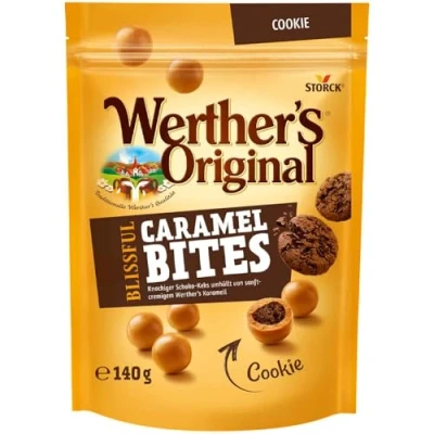 Afbeelding van Set van 3 Werther&#039;s Original Blissful Caramel Bites Cookie x 140 g koekjesballen omhuld met karamelcrème