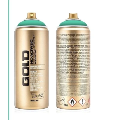 Afbeelding van Montana GOLD Fluor Verf CYAN spuitbus 400ml