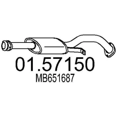 Afbeelding van MTS Company 01.57150 Middendemper