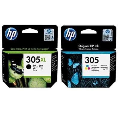 Afbeelding van Originele HP 305XL hoge capaciteit zwart (3YM62AE) &amp; 305 standaard kleur (3YM60AE) inktcartridge Multipack
