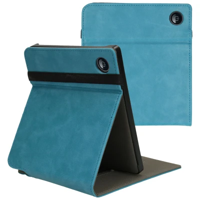 Afbeelding van Kobo Libra 2 Hoes: iMoshion Stand Flipcase Lichtblauw Kunstleder E Reader Hoezen