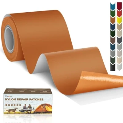 Afbeelding van Cahomo nylon reparatiepatches, 7,6 x 200 cm, zelfklevend, waterdichte reparatiepatch, patches, voor jassen, tenten, bovenkleding, lichtbruin