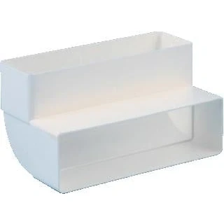 Afbeelding van Nedco ventilatiekanaal hoekstuk verticaal 90 204x60mm kunststof wit (geseald verpakt)