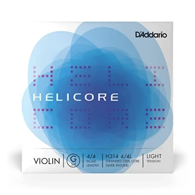 Afbeelding van D&#039;Addario Helicore vioolsnaren viool snaren 4/4 H314 4/4L violen enkele snaar &#039;G&#039; zilver omsponnen Light