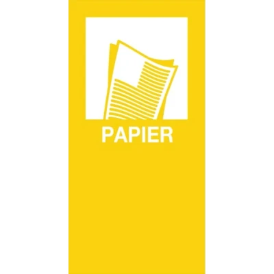 Afbeelding van V part Magneetsticker Papier, Geel Vuilbak