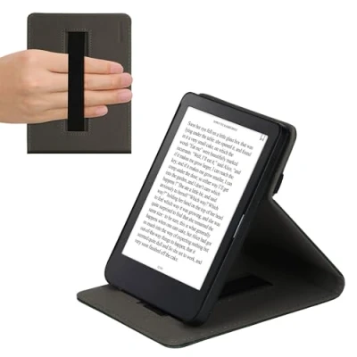 Afbeelding van kwmobile E reader hoesje compatibel met Kobo Clara 2E Ereader case van kunstleer cover in donkergroen