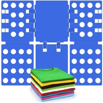 Afbeelding van BoxLegend T shirt Kledingmap Kleding Vouwplank Wasorganisator Gemakkelijk en snel voor Kid Volwassen om te vouwen (Versie 1 Blauw)
